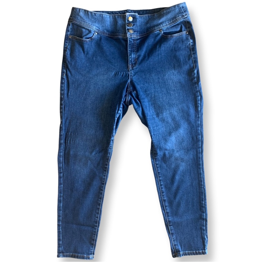 Lame Bryant Womens Denim Blue Jeans High Rise Jegging 18